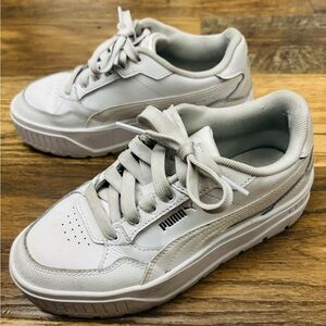 Puma White Karmen Platform Sneakers 7